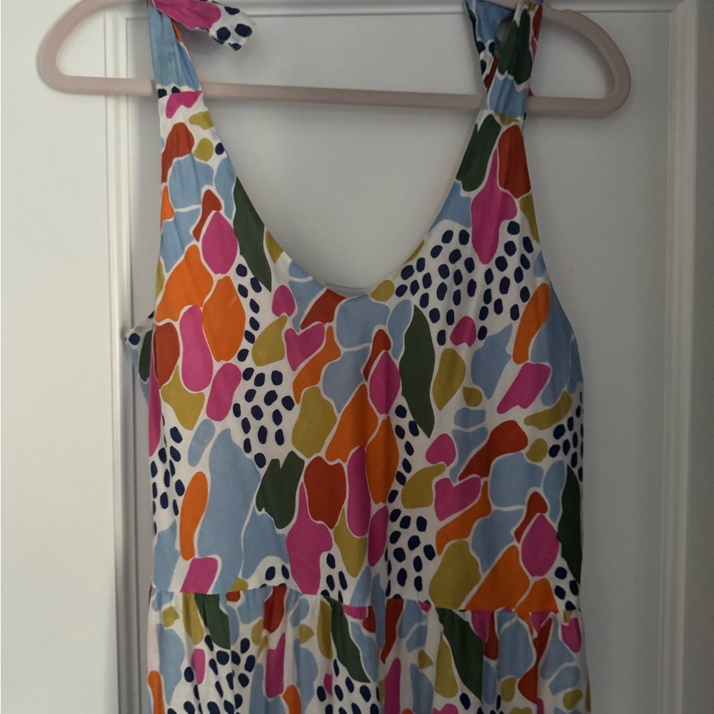 Thml Cotton Multicolor Abstract Pattern Maxi Dress - image 5